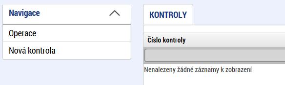 Řídicí orgán uvádí příjemce průběžně vždy po ukončení kontroly jiným subjektem na obrazovce Kontroly na úvodní stránce projektu/operace, na kterou