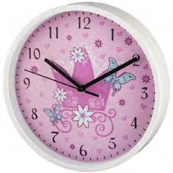AKCIA VÝBER SEPTEMBER Crown detské nástenné hodiny, priemer 22,5 cm - Quartz hodiny s analógovým zobrazením času, tichý chod bez hlasného tikania - veľký ciferník s arabskými číslicami, hodinová,