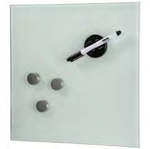 - súčasťou balenia sú 3 magnety, 1 popisovač s držiakom a montážny materiál Sklenená magnetická tabuľa, 40x40 cm - vyrobená z tvrdeného skla s hrúbkou 4 mm, rozmery: 40 x 40 cm - jednoduchý systém