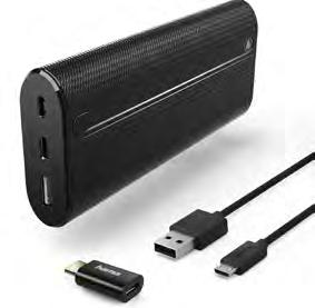 najvyššie bezpečnostné štandardy a špičkovú kvalitu, štýlový dizajn, povrch príjemný na dotyk a pevne padnúci do ruky, 2 USB výstupy pre súčasné nabíjanie dvoch zariadení, LED indikátor kapacity -