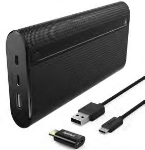 zásuvka - pripojenie (výstup): USB A zásuvka /USB typ C zásuvka - vstup: 5 V / 2 A, vstup (USB-C): 5 V / 2,6 A - výstup: 5 V / 3 A - výstup (USB-C): 5 V / 3 A - celkový výstup: 3 A / 15 W - typ