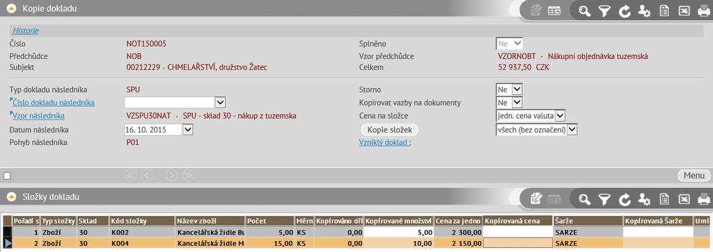 Ppis Phyby zbží na skladvých kartách realizují skladvé příjemky a výdejky. Mhu být účetní a fyzické. Pužívání či nepužívání fyzických příjemek a výdejek závisí na způsbu práce ve firmě.