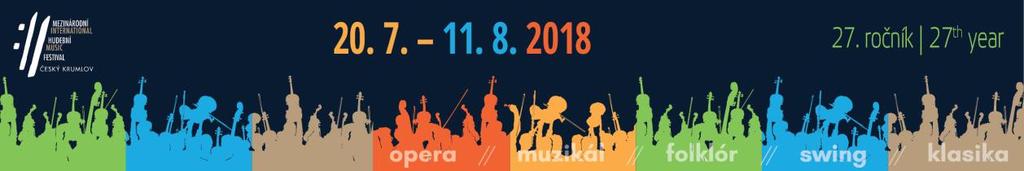 27. ročník Mezinárodního hudebního festivalu Český Krumlov 2018 (20. červenec 11.