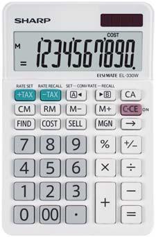 stolní kalkulačka s velkým nakloněným 14 místným LCD displejem duální napájení funkce TAX, Grand Total a korekční tlačítko paměťové klávesy dvojitá nula rozměr: 176 x