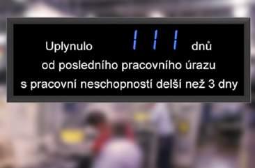 barva číslic červená, pravá zelená, modrá, žlutá, bílá, nebo zelená ruční nebo automatické nastavení intenzity