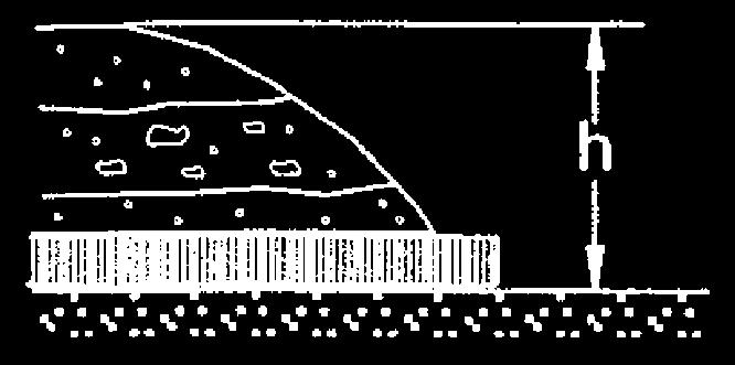 MONTÁŽNÍ NÁVOD 1. Stavební výška (h) šachet se řídí podle plánované hloubky potrubí (instalace dle DIN EN 1610).