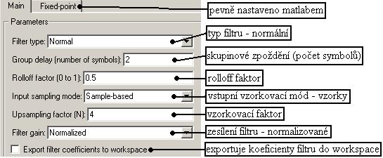 16 popisuje nastavované parametry bloku Bipolar to Unipolar Converter. Obr. 3.16. Nastavované parametry bloku Bipolar to Unipolar Converter.