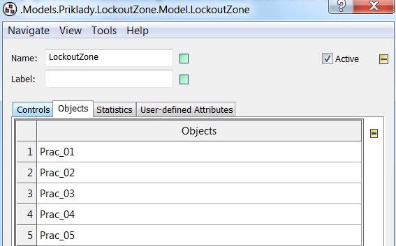 1) Stanovení počtu přepravních prostředků demo modely LockoutZone (bezpečnostní okruh) Prvek LockoutZone je používán pro seskupení