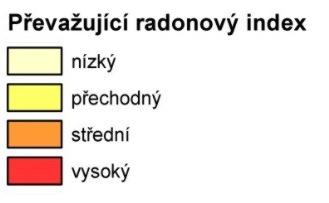 vysoký stupeň rizika. Z uvedeného vyplývá, že případná výstavba je nutně podmíněna podrobným radonovým průzkumem.