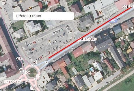 Na základe vyššie uvedených skutočnosti je možné na ulici Hollého vybudovať vyhradený jazdný pruh v dĺžke približne 170 m, ako je uvedené na obrázku nižšie (Obr. 3-15). Obr.