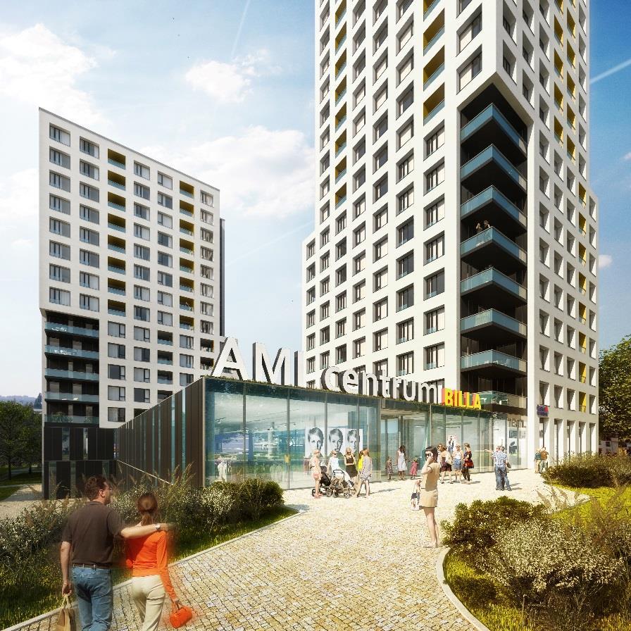 6.4.3 POLYFUNKČNÍ DOMY KAMÝK Developer: SPV ze skupiny Ručitele Počet bytů: 193 bytů Realizace: Připravovaný projekt Obchodních ploch: 2400 m 2 Stav: Dokončeno 0 % (nezahájeno) Prodáno: 0 % Prodej