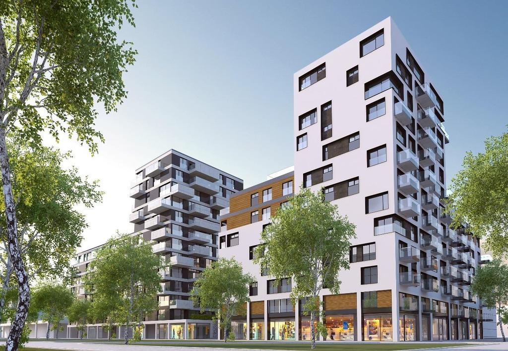 6.4.5 POLYFUNKČNÍ DOMYPAPRSEK Developer: SPV ze skupiny Ručitele Počet bytů: 277 bytů Realizace: Připravovaný projekt Obchodních ploch: 2800 m 2 Stav: Dokončeno 0 % (nezahájeno) Prodáno: 0 % Prodej