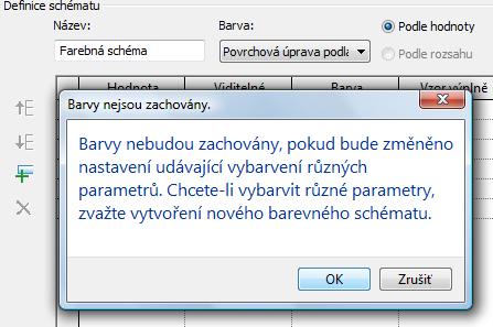 Vpravo v rámčeku Definice schémat zadáme nový Názov legendy a v roletke Barva zvolíme Povrchová