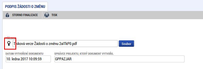 Po podepsání je změna automaticky předána Správci Fondu přes monitorovací systém. 7.