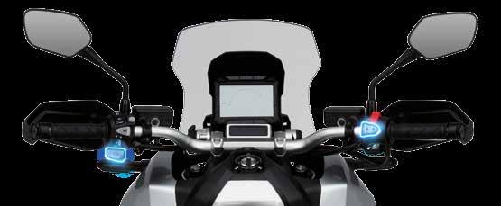 Systém DCT automaticky ovládá spojku a řazení, přičemž zároveň zachovává pocit akcelerace jako na motocyklu s manuálním řazením.