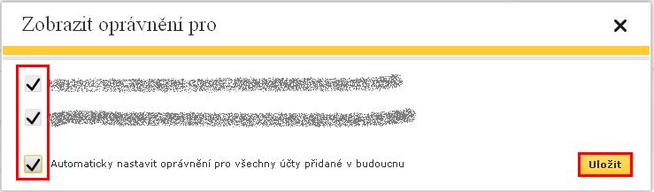 Pokud zde žádný účet k dispozici není, znamená to, že neproběhl na daném účtu pohyb. V tuto chvíli máte k dispozici zůstatky a výpisy pro Vaše účty.