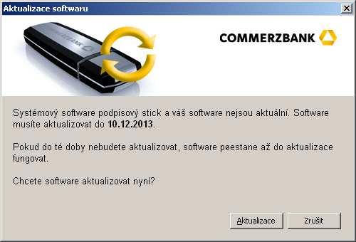 USB Token nyní v případě potřeby spustí Kontrolu aktualizace softwaru.