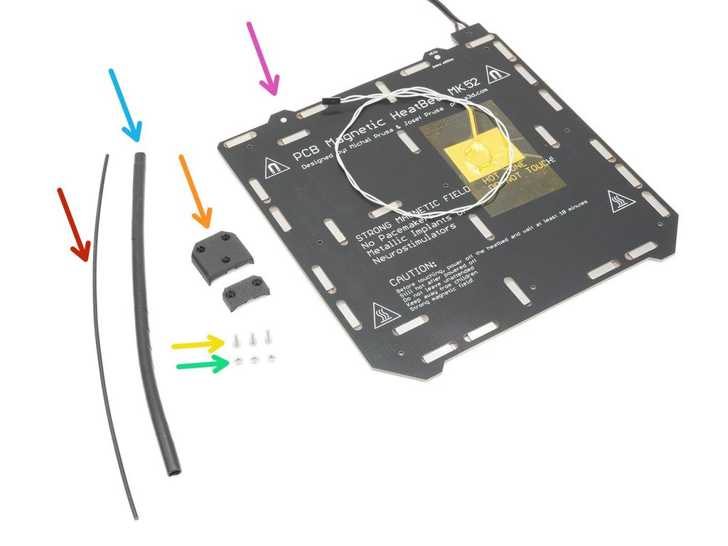 součástky heatbedcable-cover jsou přidány společně s vytištěným dílem.