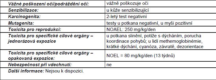 Nejsou-li data vyplnit proč (netestováno, nelze provést, atd.).