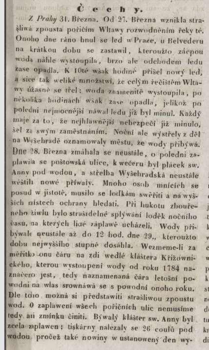 Operativní informace - historie - Výstřely z děla, zvonění zvonů - Poslové při povodni - Telegrafické informace (např. 1872) Berounka ustavičně stoupá, podél trati velké pohromy.