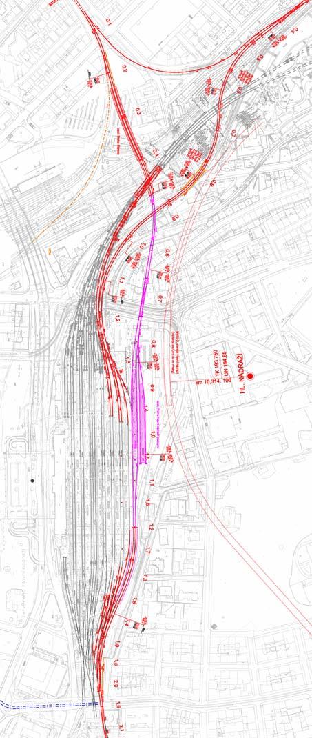 IKP CE Studie IKP CE s názvem Zapojení příměstské dopravy do žst. Praha hlavní nádraží - varianta C1 byla zpracována v roce 2005 na objednávku SŽDC.