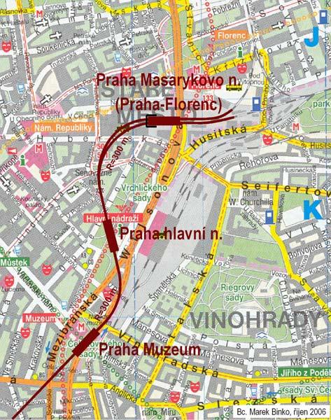Pražský diametr je určen výhradně pro vlaky příměstské a městské dopravy.