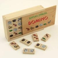 dřevěné domino Domino malé - Africká zvířátka (buková
