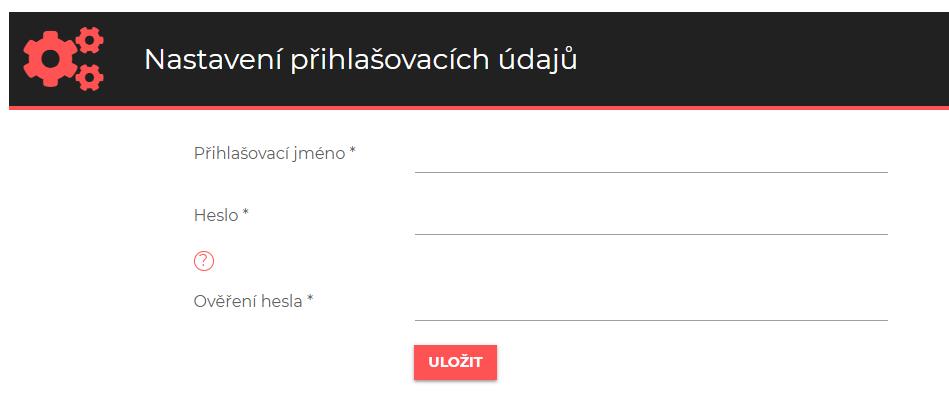 Přihlašovací údaje, které si zde nastavíte, budou platit v rámci FEN CDD a pod nimi se můžete napojovat na další E-ZAKy a jiné el. nástroje napojené na FEN.