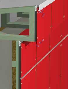 Vertikální zadní odvětrávací mezera musí činit minimálně 200 cm²/m a u dřevěných spodních