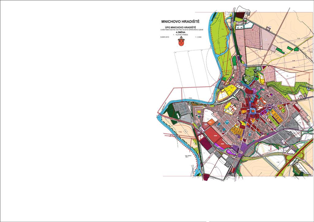 výřez z platného územního plánu - změna č.4 (2010), 1:5 000 PLATNÝ ÚZEMNÍ PLÁN A: SALABKA B 52Z / Čisté bydlení městského typu nízkopodlažní individuální P 69Z / zóna komerční občanské vybavenosti P1.