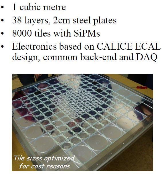 SiPM were first developed for the readout of scintillation light of the hadron calorimeter within CALICE collaboration Hadron