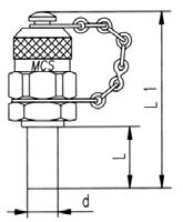 MĚŘÍCÍ SYSTÉMY - měřící body Měřící bod M16x2 dle DIN 3865, kužel 24 série průměr trubky d PS-620-02-006-60 PS-620-02-006-61 6 65 M12x1,5 PS-620-02-008-60 PS-620-02-008-61 8 66,5 M14x1,5 315