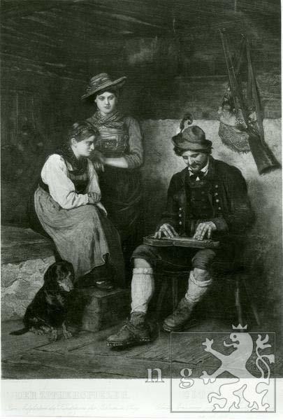 32, Hráč na citeru; Prémie Krasoumné jednoty pro Čechy na rok 1885.