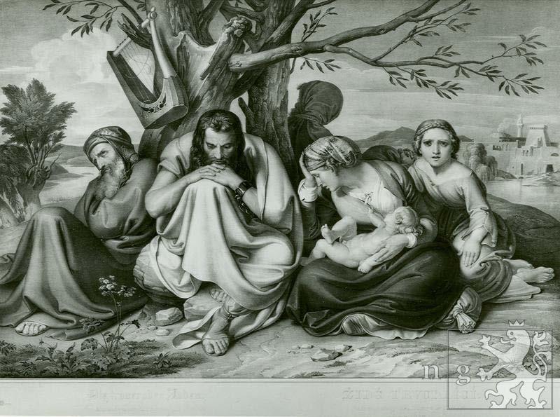 8, Židé truchlící; Prémie Krasoumné jednoty pro Čechy na rok 1840.