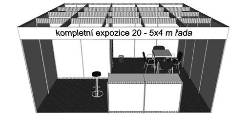 cz) skládek 1 x 1 m, regál třípolicový, 1 ks stůl 70 x 70 cm, 4 ks židle čalouněná, 1 ks