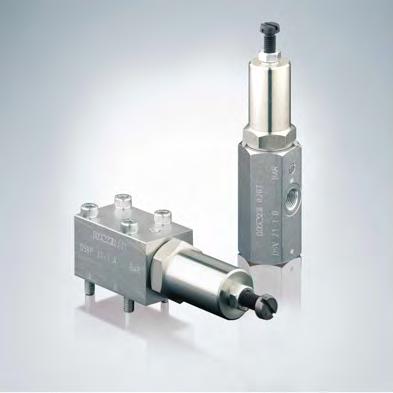 Tlakové ventily 2.3 Tlakově závislý uzavírací ventil typu DSV a CDSV Tlakově závislé uzavírací ventily patří ke skupině tlakových ventilů.