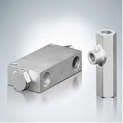 Uzavírací ventily 2.5 Tlakem otvíraný zpětný ventil typu RH a DRH Hydraulicky tlakem otvírané zpětné ventily patří ke skupině uzavíracích ventilů.