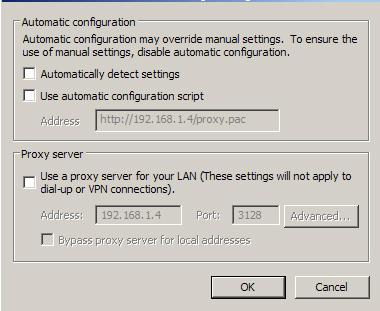 Krok 7: Po zobrazení dialogového okna Nastavení místní sítě (LAN) v části Proxy server zrušte zaškrtnutí políčka Použít pro síť LAN