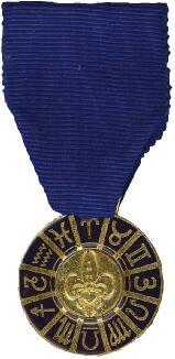 Insignií je modře smaltovaný medailon o průměru 30 mm, který má v mezikruží dvanáct zvířetníkových znamení.