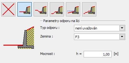 Rám Odpor na líci Poznámka: V tomto případě typ odporu na líci neuvažujeme, tudíž výsledky budou konzervativní.