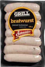 gril 43 Bratwurst 330 g Jemně kořeněné,