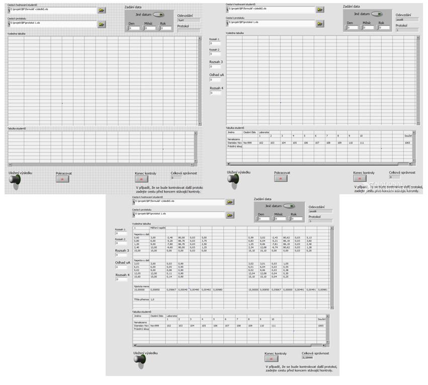 načte potřebná data k určení příslušného protokolu, který bude vyhodnocován. Do tabulky studentů budou vypsáni studenti, kteří protokol vypracovali.