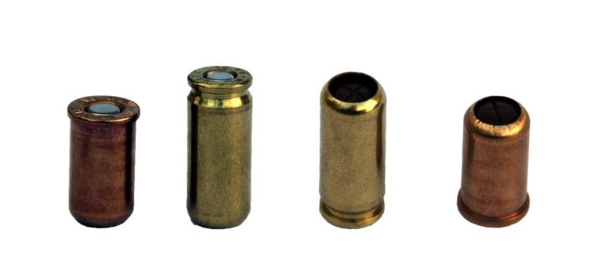 UTB ve Zlíně, Fakulta aplikované informatiky, 2013 27 Obrázek 7 Nábojky do plynovek 9 mm pistole, revolver Dělení podle látky, která je vystřelena, je následující.