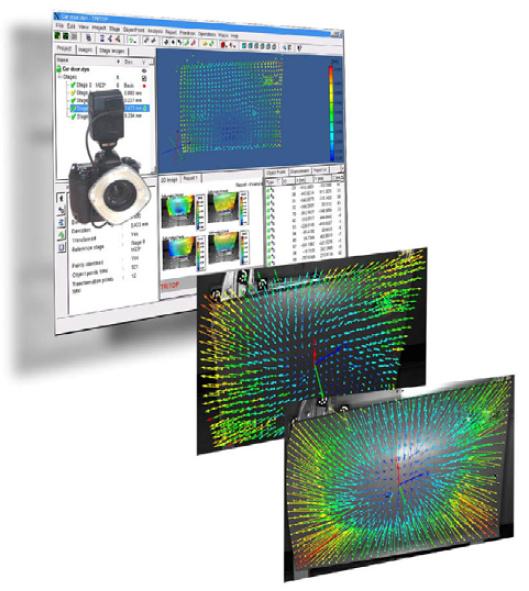 3.4 TRITOP Deformation Software TRITOP Deformation umožňuje analýzu deformací objektu srovnáváním různých statických stavů objektu.