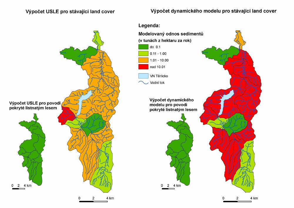 3. Výběr z výsledků Simulované Q pro scénáře LULC (profil O4303000) 400 originál LULC 350 300 50% les 100% les 250 [m3.s-1] 200 150 100 50 0 0 50 100 150 200 250 300 350 Obr.