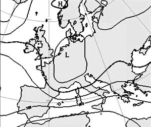 06:00 UTC. Fig. 4. Surface chart from 6 August 06:00 UTC.