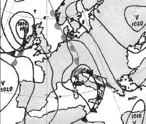 11 August 00:00 UTC. Obr. 23 Přízemní mapa z 11. 8. 00:00 UTC. Fig.