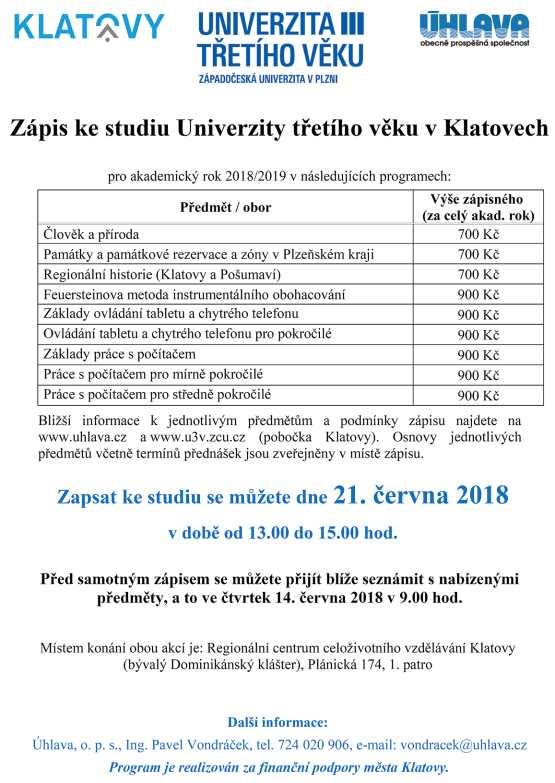 KLATOVSKÝ ZPRAVODAJ ČERVEN 2018 STRANA 5 Stálá divadelní scéna Klatovy 14. čtvrtek od 18.