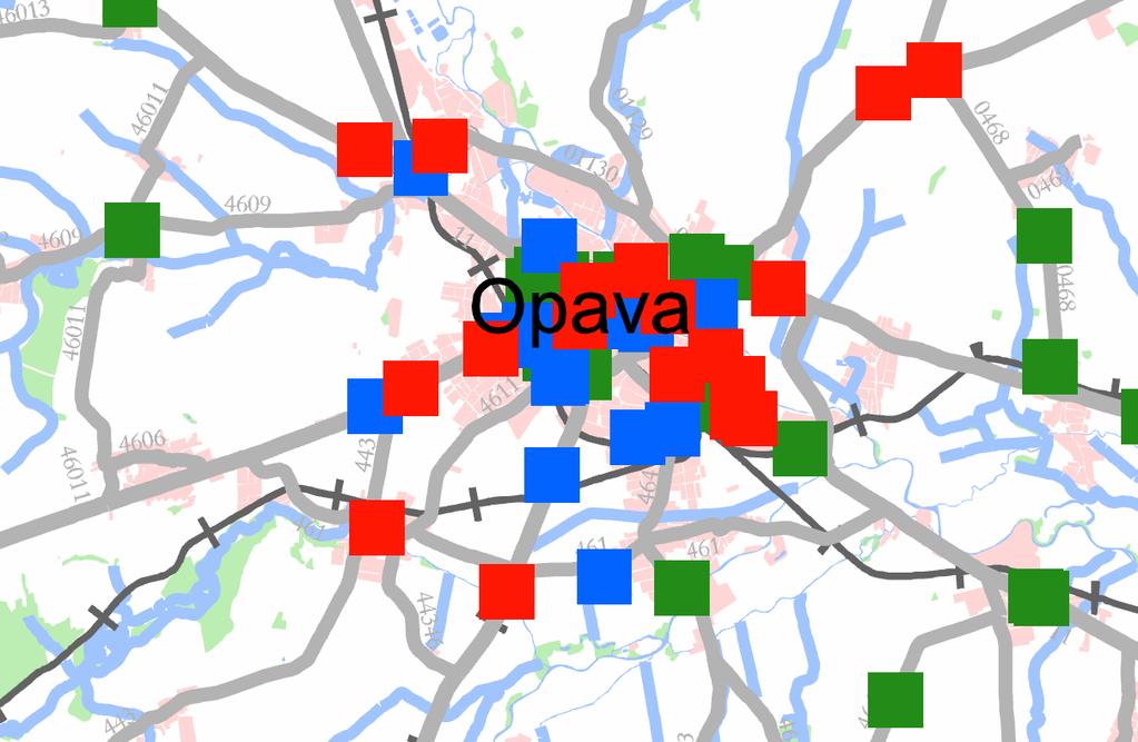 za období 2007-2009 36 Ukázka vyhodnocení lokalizace dopravních nehod