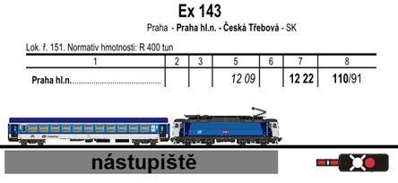 Vlak s přepravou cestujících stojí ve stanici, která nemá ve sloupci 2 TJŘ žádnou značku.